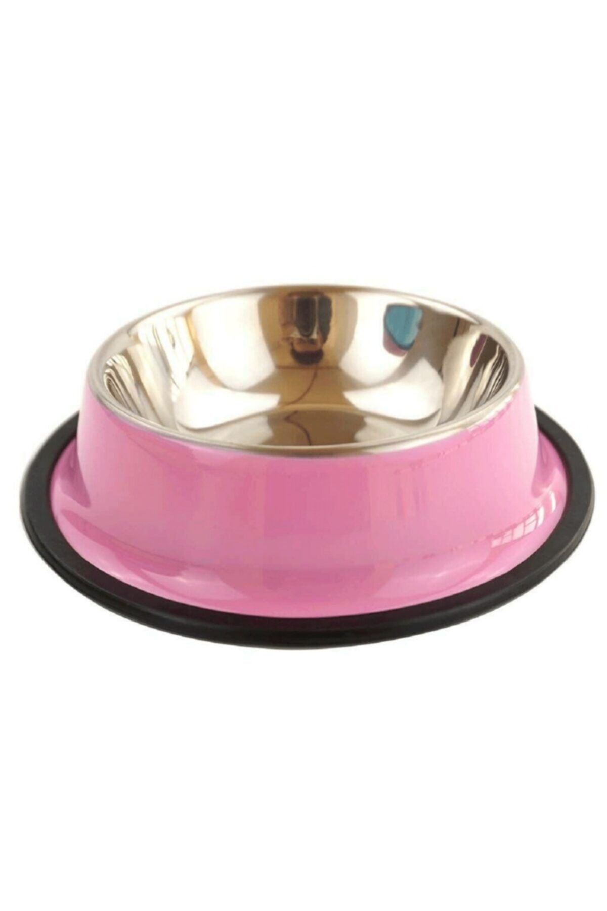 HAOER Kedi Köpek Paslanmaz Renkli Çelik Mama Kabı 30 Cm Pembe