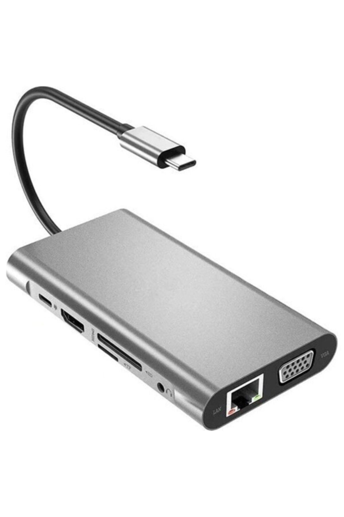 Daytona Fc-32 Type-c™ Usb-c To 3*usb 3.0 4k Hdmı Vga 1000 Mbps Rj45 Pd Aux Sd Tf 10ın1 Çevirici