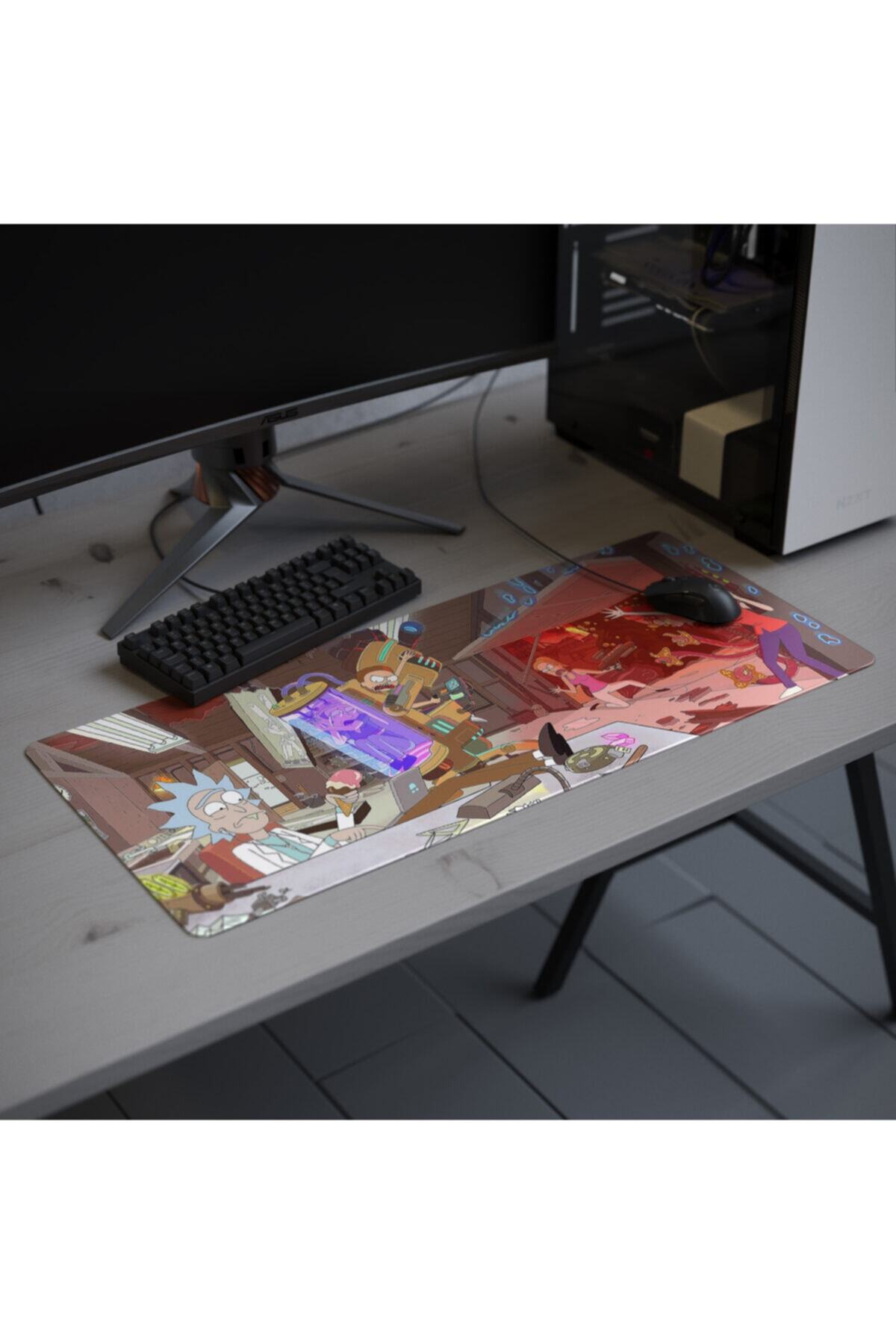 Gamemar Desenli Dikişli Yıkanabilir Gaming Oyuncu Mousepad 90*40 cm
