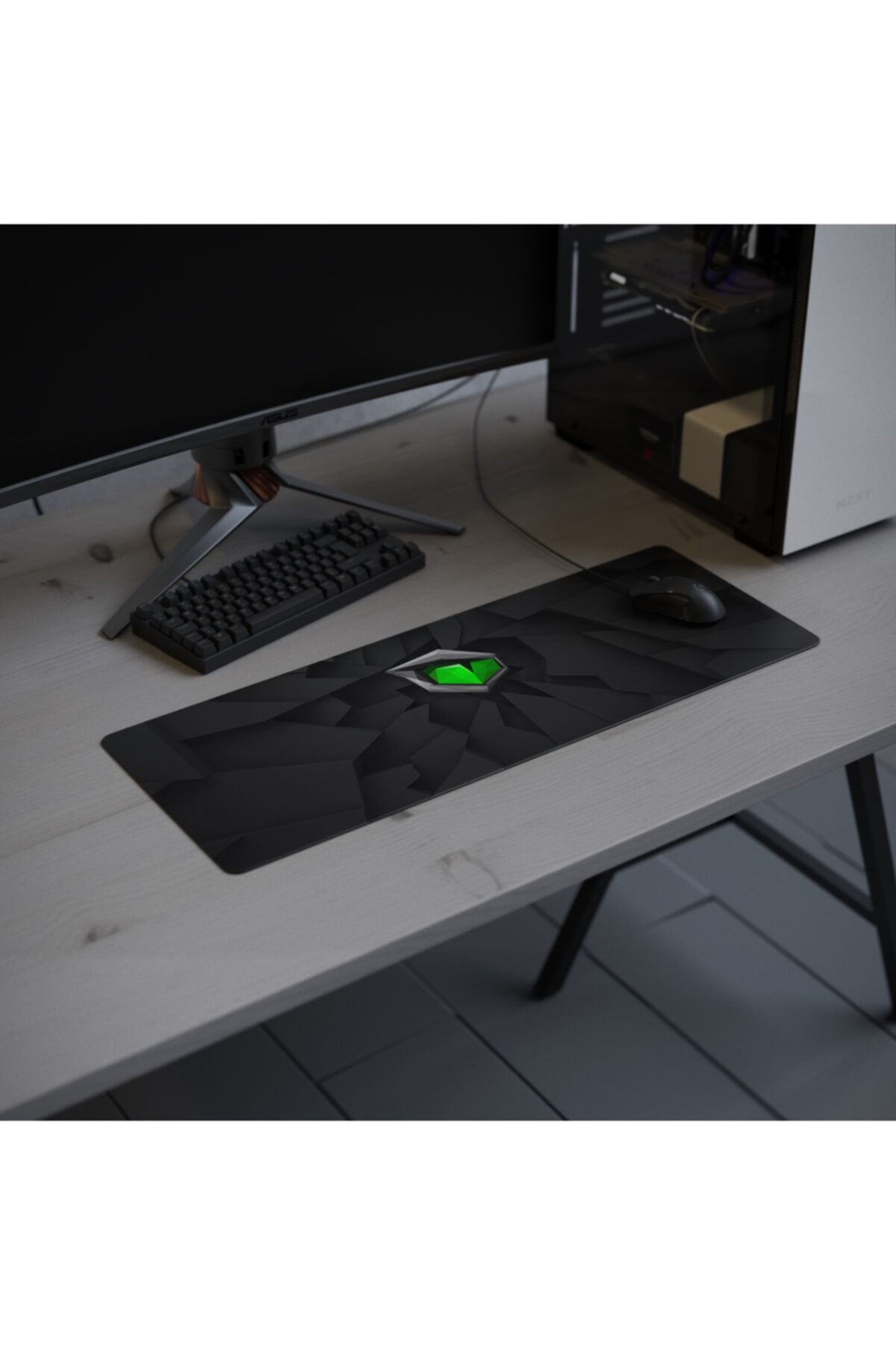 Gamemar 80x30 cm Desenli Dikişli Yıkanabilir Gaming Oyuncu Mousepad Monstar