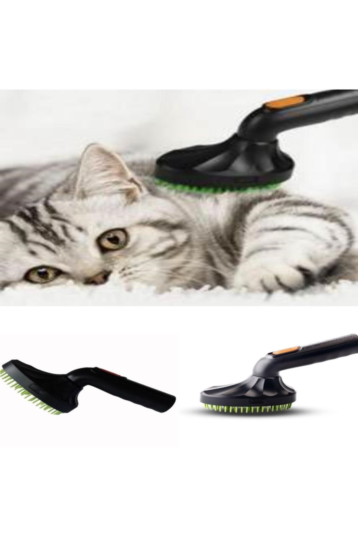 ModernAVM Süpürgeye Takılabilir Ergonomik Kedi Köpek Tüy Tarama Fırçası