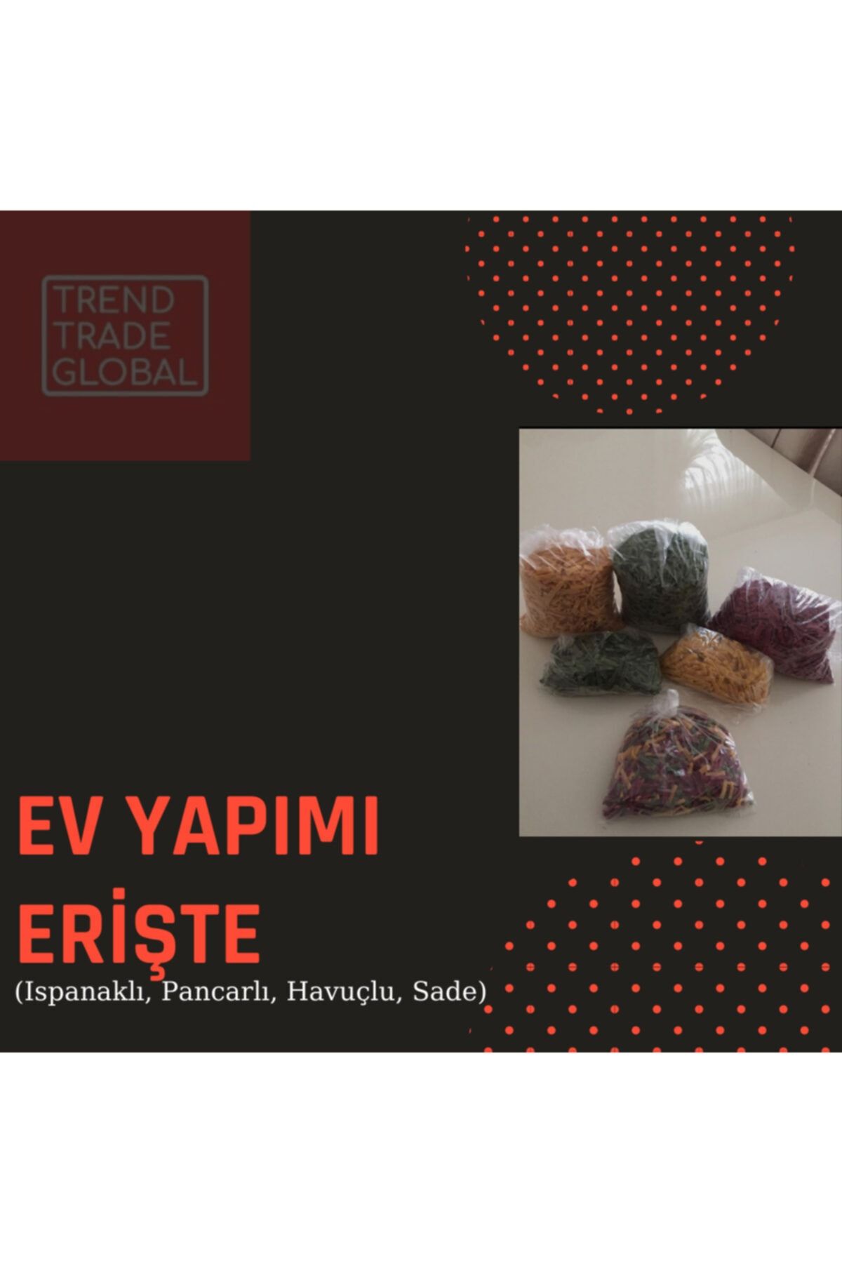 ERİŞTE MAKARNA Ev Yapımı Erişte (sade, Ispanaklı, Pancarlı, Havuçlu)