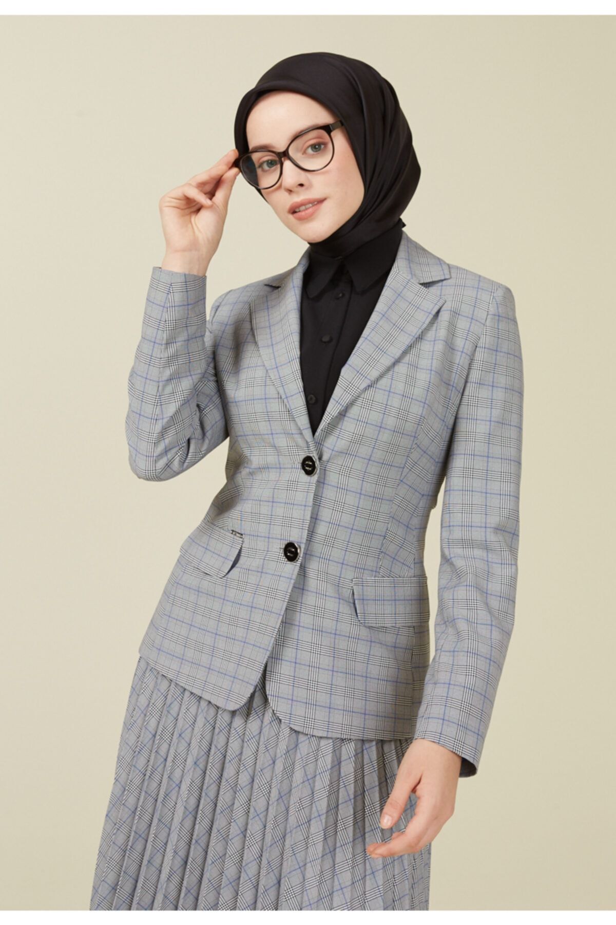 Setrms Lacivert Düğme Detaylı Blazer Ceket 22170242216074