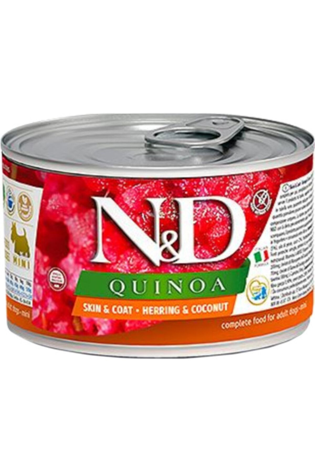 N&D Skın & Coat Ringa Balığı & H.cevizi Konserve Köpek Maması 140gr