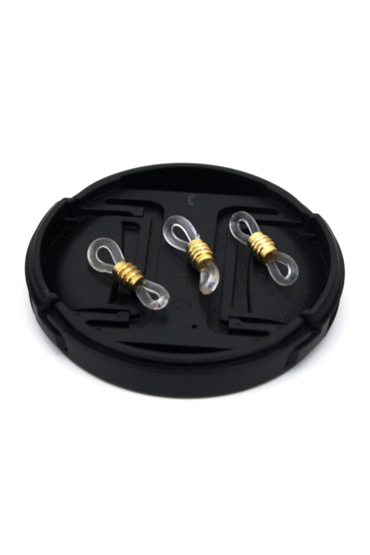 YF STORE 10 Adet (5 Çift) - Gözlük Lastiği, Gözlük Bağlantısı, Gözlük Ipi Bağlantısı. 20 Mm. Şeffaf + Sarı