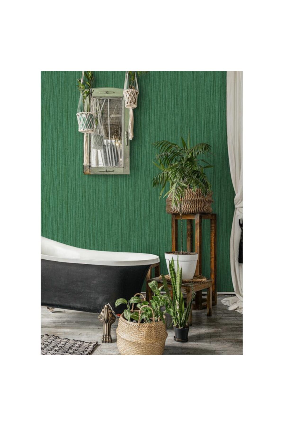 Adawall Seyyah Düz Duvar Kağıdı Yeşil