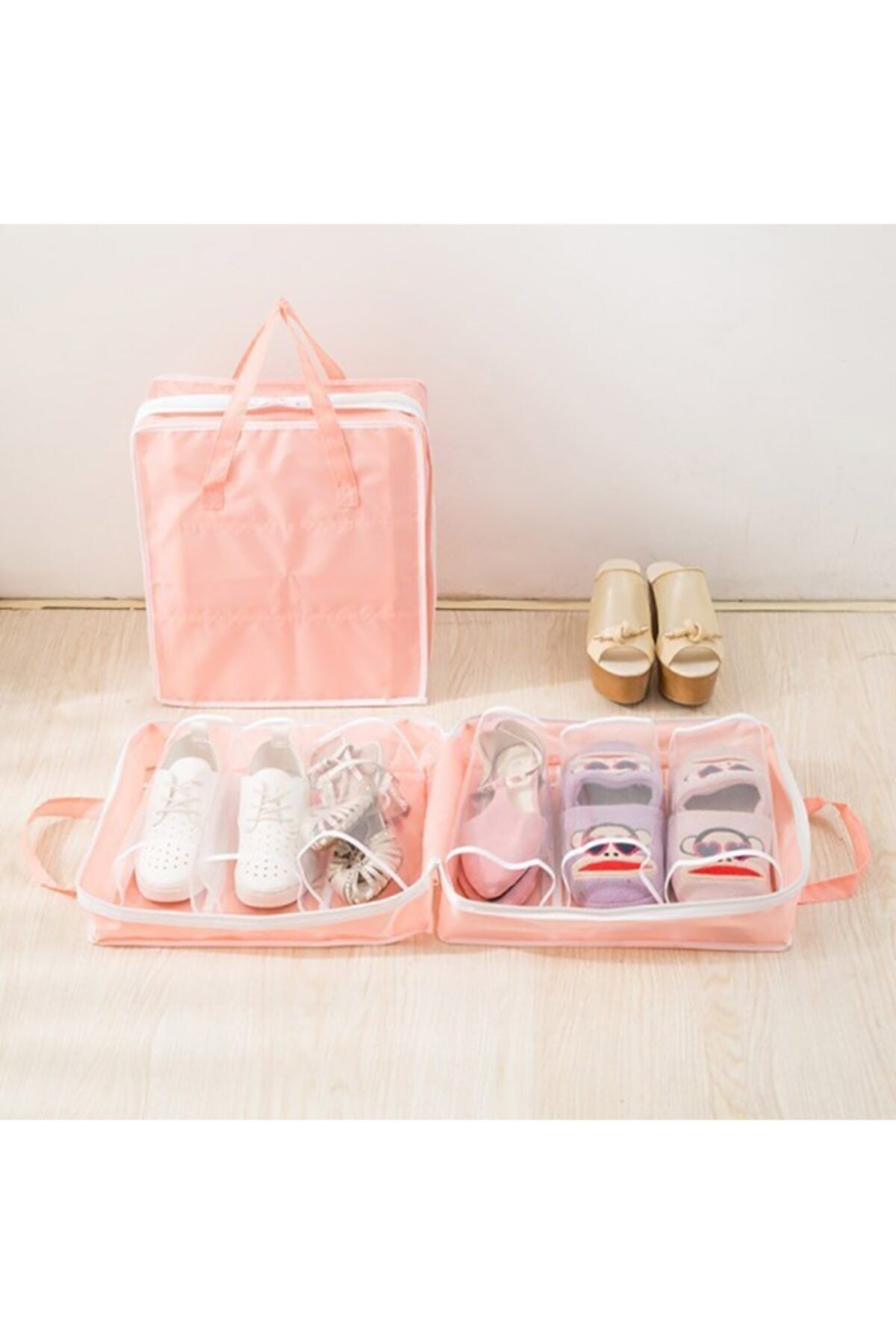 rennway Shoe Tote Ayakkabı Saklama Ve Taşıma Çantası (pembe)