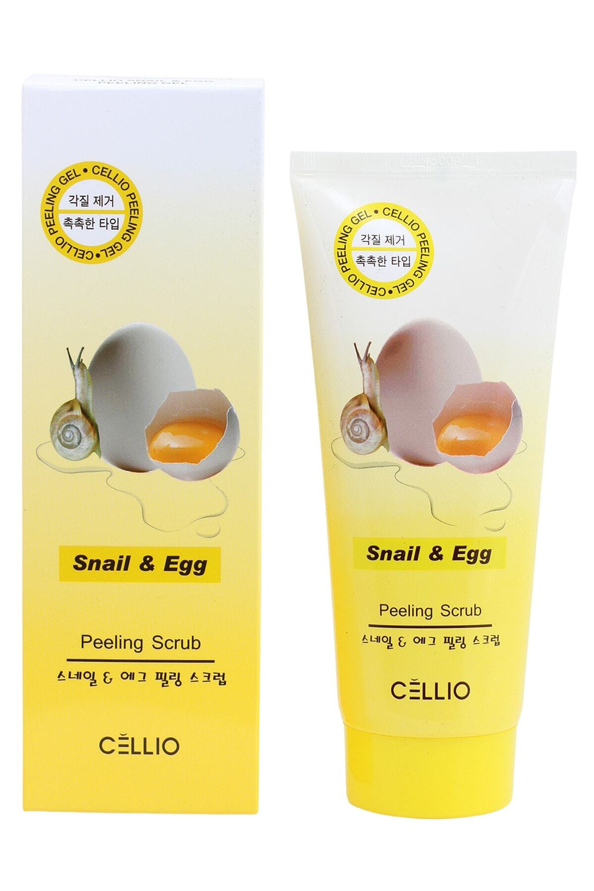 DR. CELLIO Gözenek Temizleyici Ve Küçültücü Leke Açıcı Snail  Egg Peeling Scrub 180ml Büyük Boy