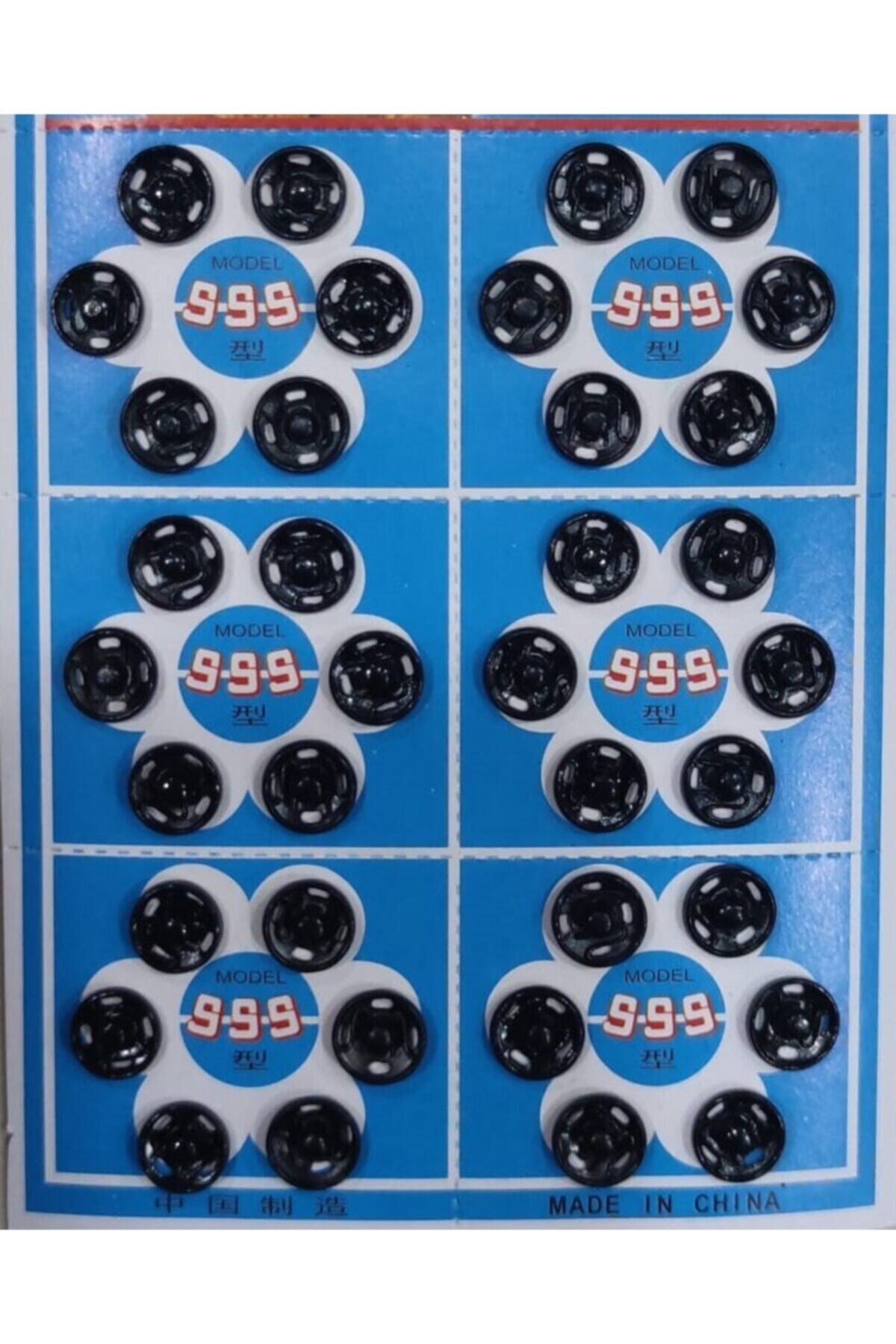 BALIM ÖRGÜ EVİ Çıt Çıt 1 No (10 Mm) 36'lı Paket Siyah Renk