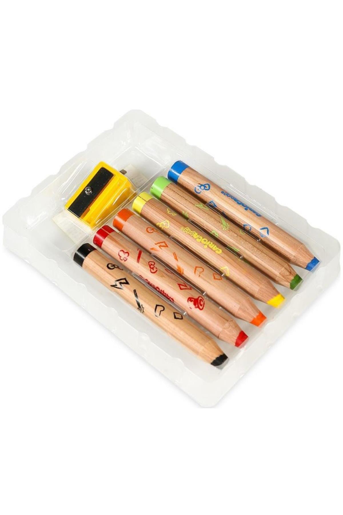 ASMEYAL Carioca Jumbo Bebek Ahşap Gövdeli Boya Kalemi 6'lı