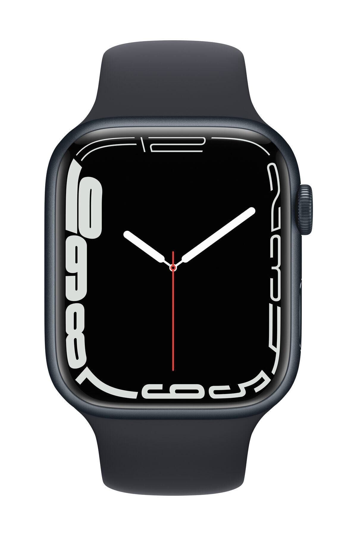 Apple Watch Series 7 GPS, 45mm Midnight Aluminium Case with Midnight Sport Band - Regular