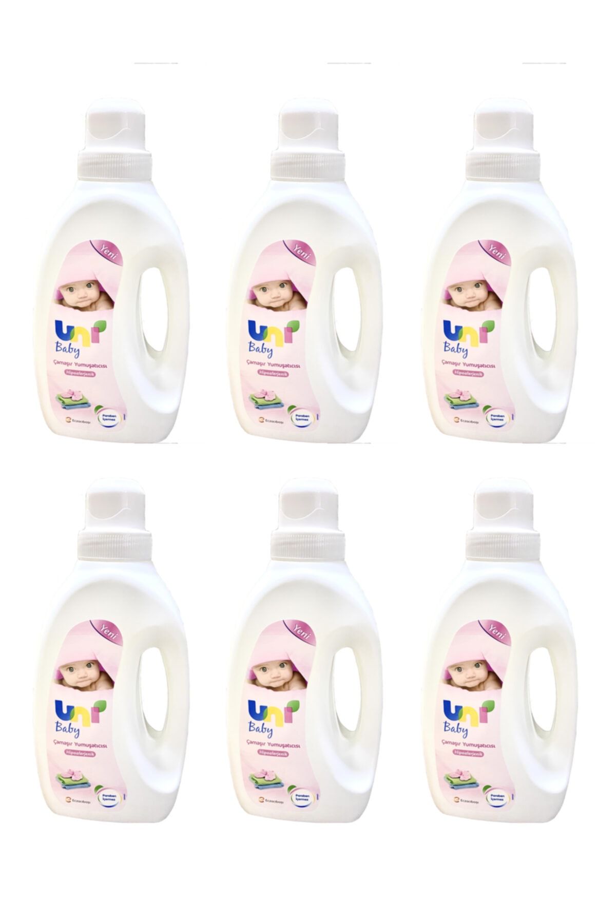Uni Baby Hipoalerjenik Çamaşır Yumuşatıcısı 1000ml (yeni) 6'lı Avantaj Paketi