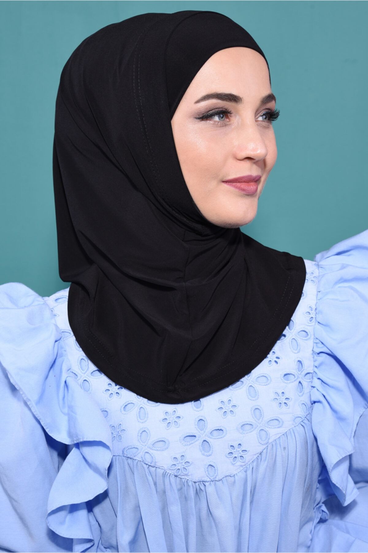 Nowa Scarf Pratik Boneli Hijab Siyah