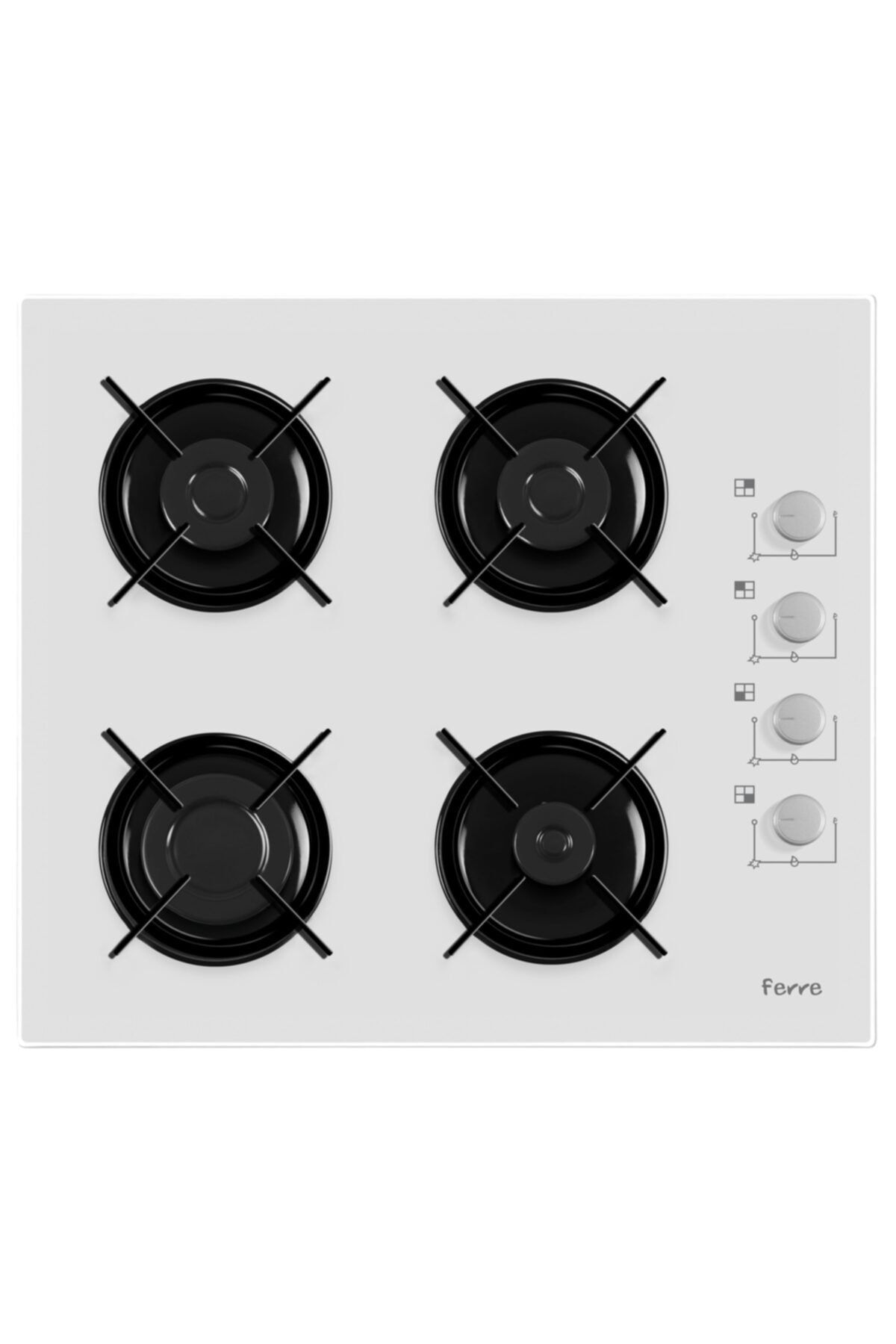 Ferre Lüks Serisi  8+1 Fonk. Turbo Digital Emaye Izg. Beyaz Set B 2140 + 8001+ D014 Whıte Gran