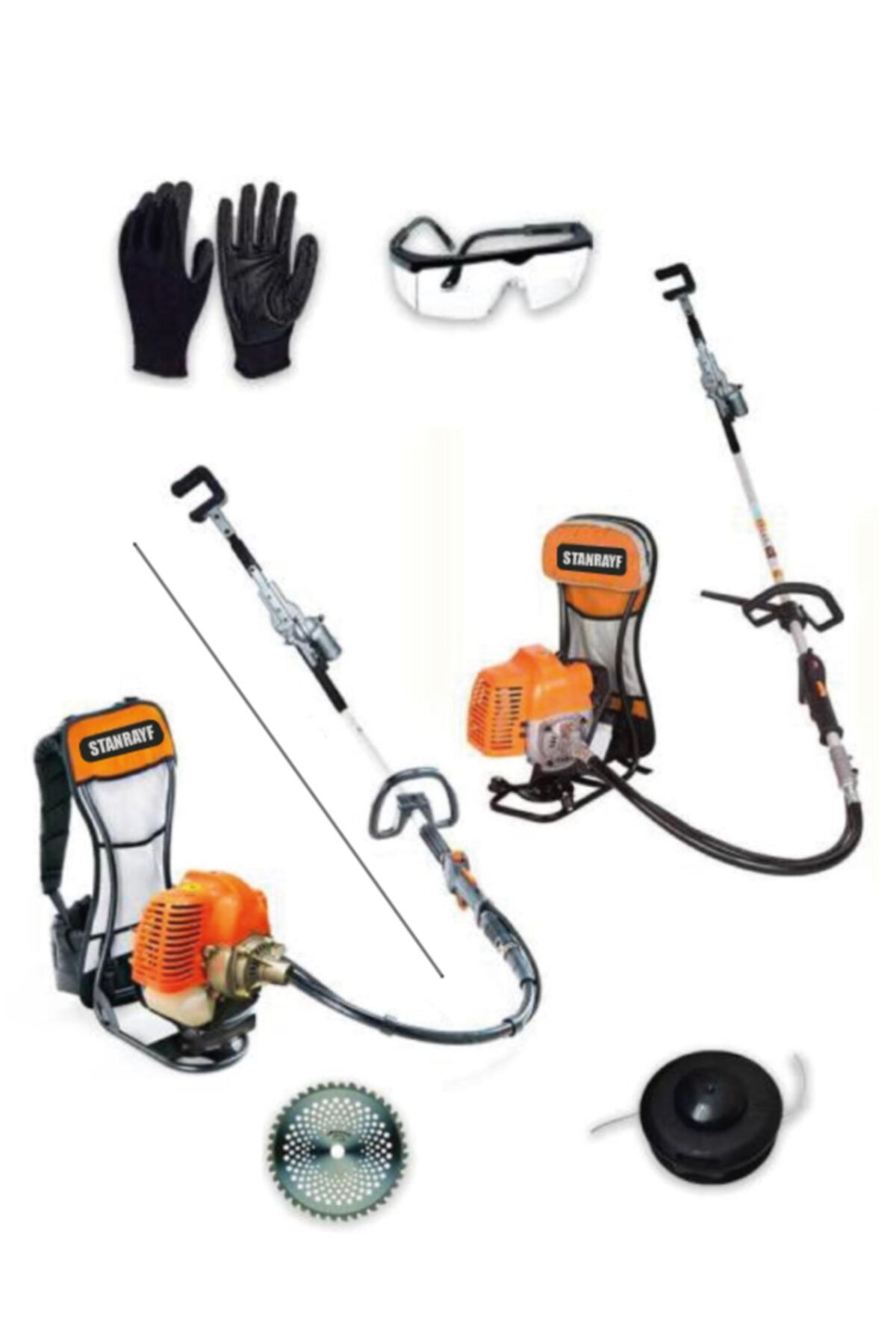 stanrayf Germany Full Otomatik Çelik Şanzuman 7.5hp Zeytin Silkme+ot Çalı Çim Biçme Sırttipi Tırpan