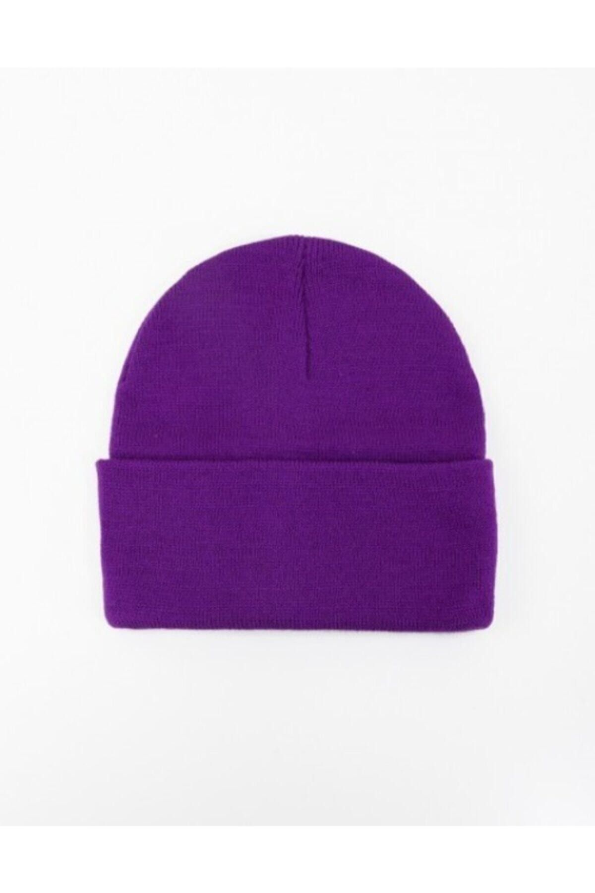 Mathilda Aksesuar Unisex Basic Bere Mor