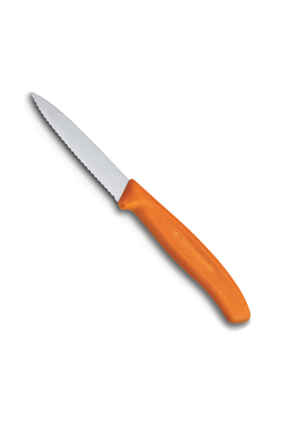 Victorinox Turuncu Sebze Soyma Bıçağı Dişli Model 8 Cm 6.7636.l119