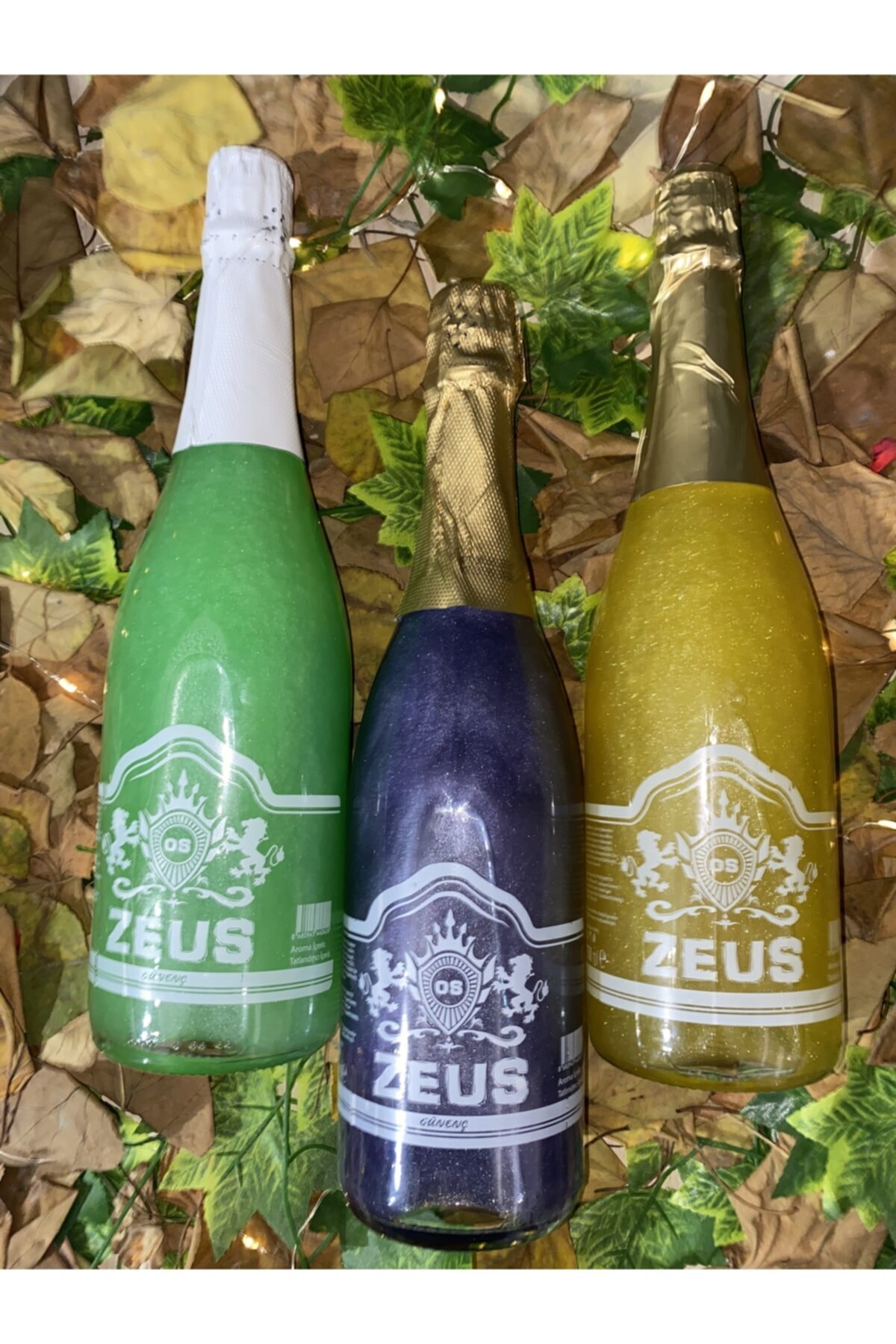 zeus meşrubat Simli Lime Nane Böğürtlen Ve Muz Aromalı Gazlı İçecek 3 Adet