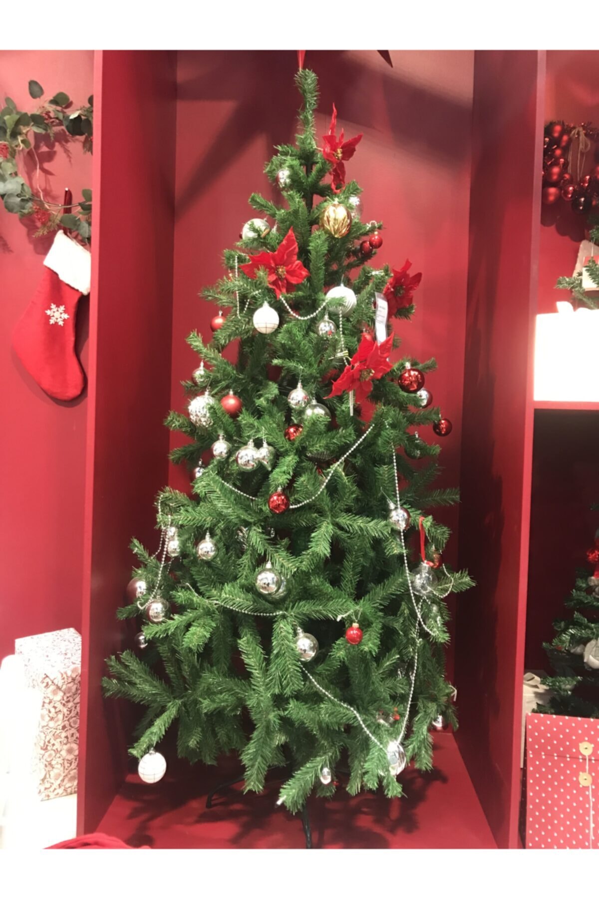 Winterfest Gerçek Görsel Yılbaşı Çam Ağacı 180 Cm 580 Gür Dallı