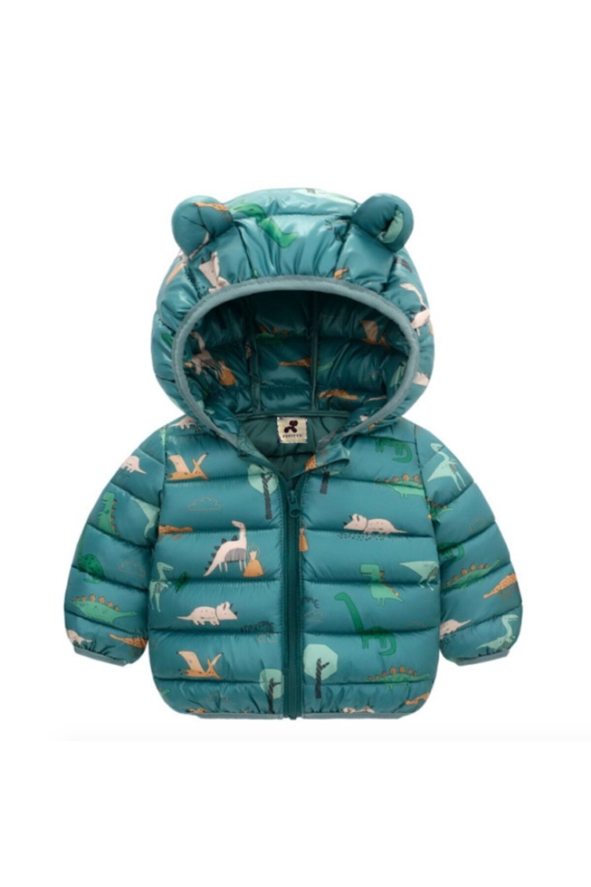 Green dinosaur coat top