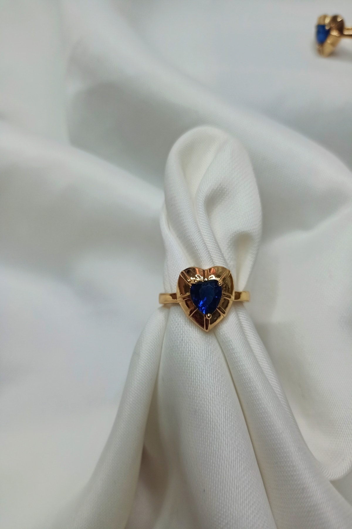 SkyYouAccessories Romantik Kalp Taşlı Yüzük