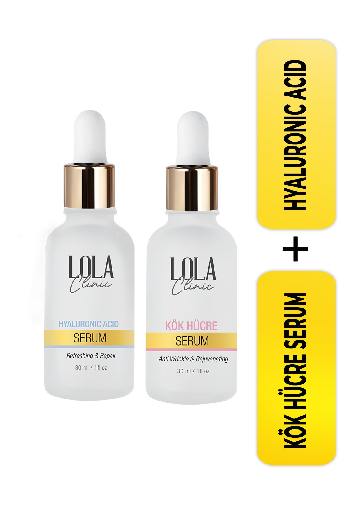 lolaclinic Cilt Serum Seti Hyaluronic Acid+Kök Hücre 2 Li