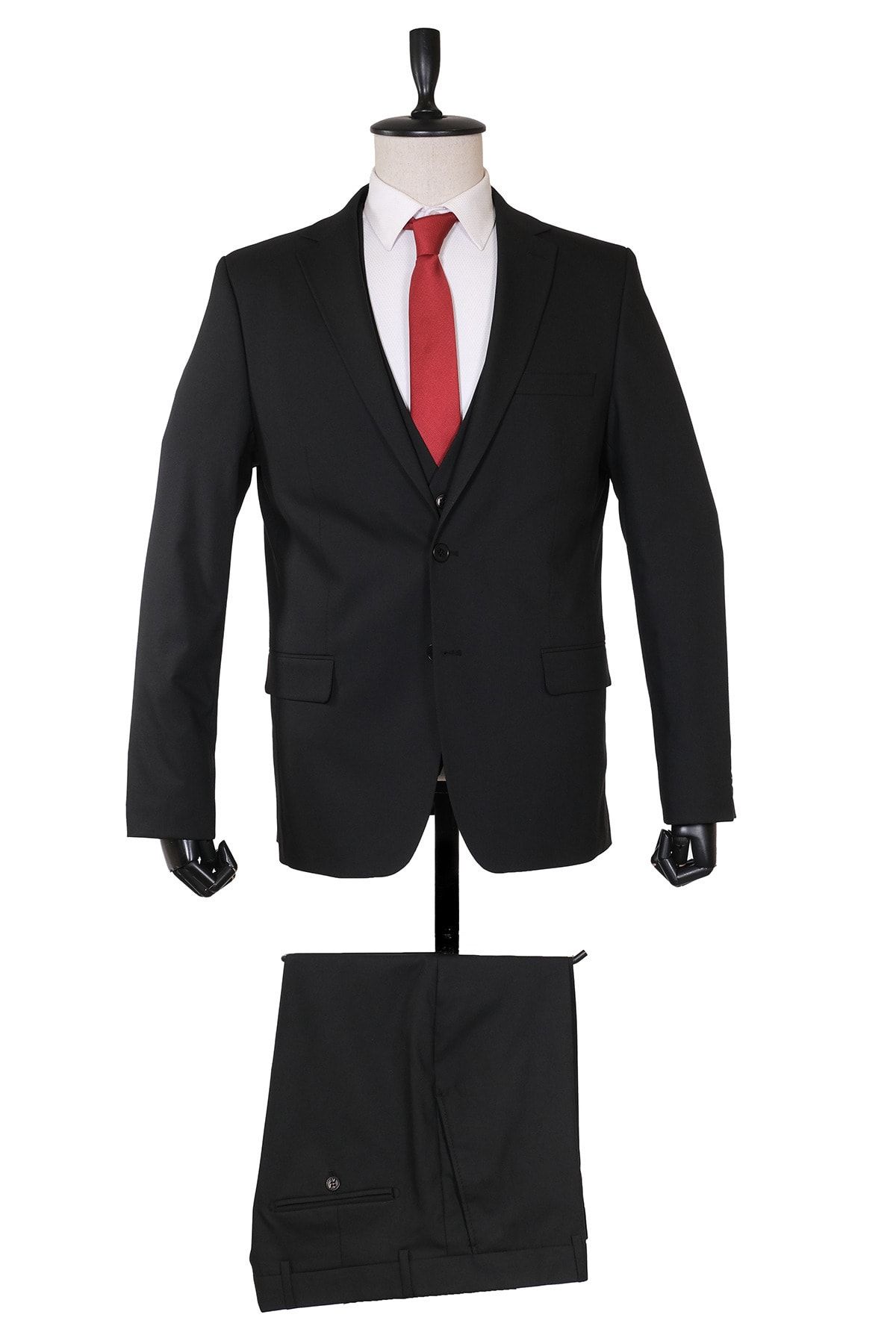 İmza Düz Desen Slim Fit Takım Elbise