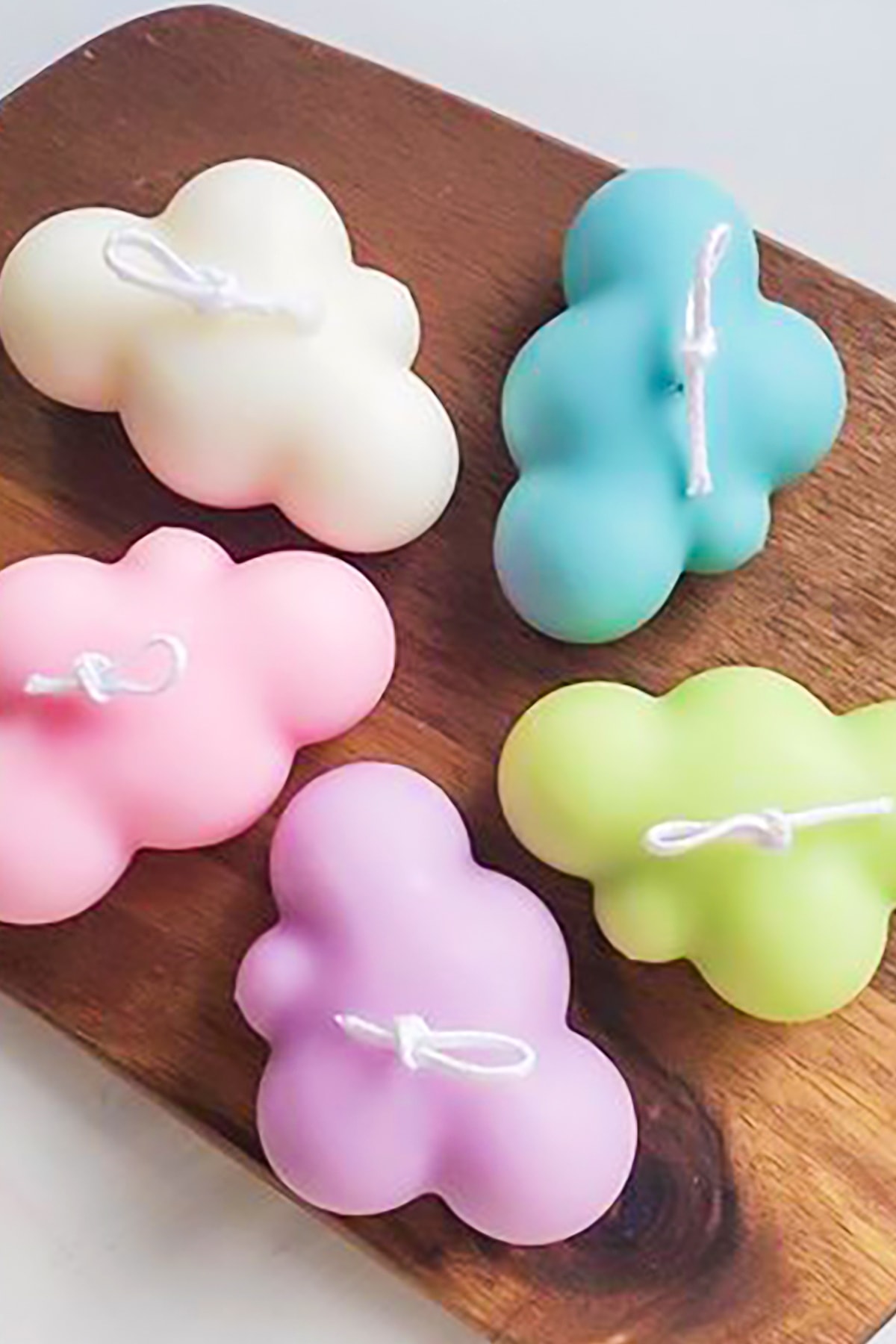 WOONARTS Vanilya Kokulu 5'li Bulut Soya Mumu