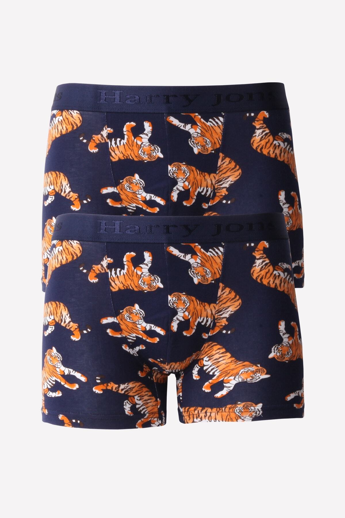 Harry Jons Erkek Desenli Renkli Pamuklu Boxer 2'li Paket Yeni Yıl, Yılbaşı, Hediyelik