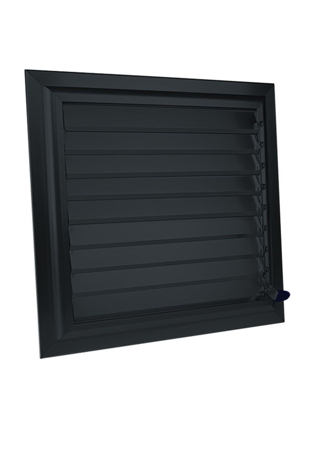 panjurfan 50x60 Alüminyum Hareketli Yüzeysel Antresit Gri Banyo Wc Menfezi