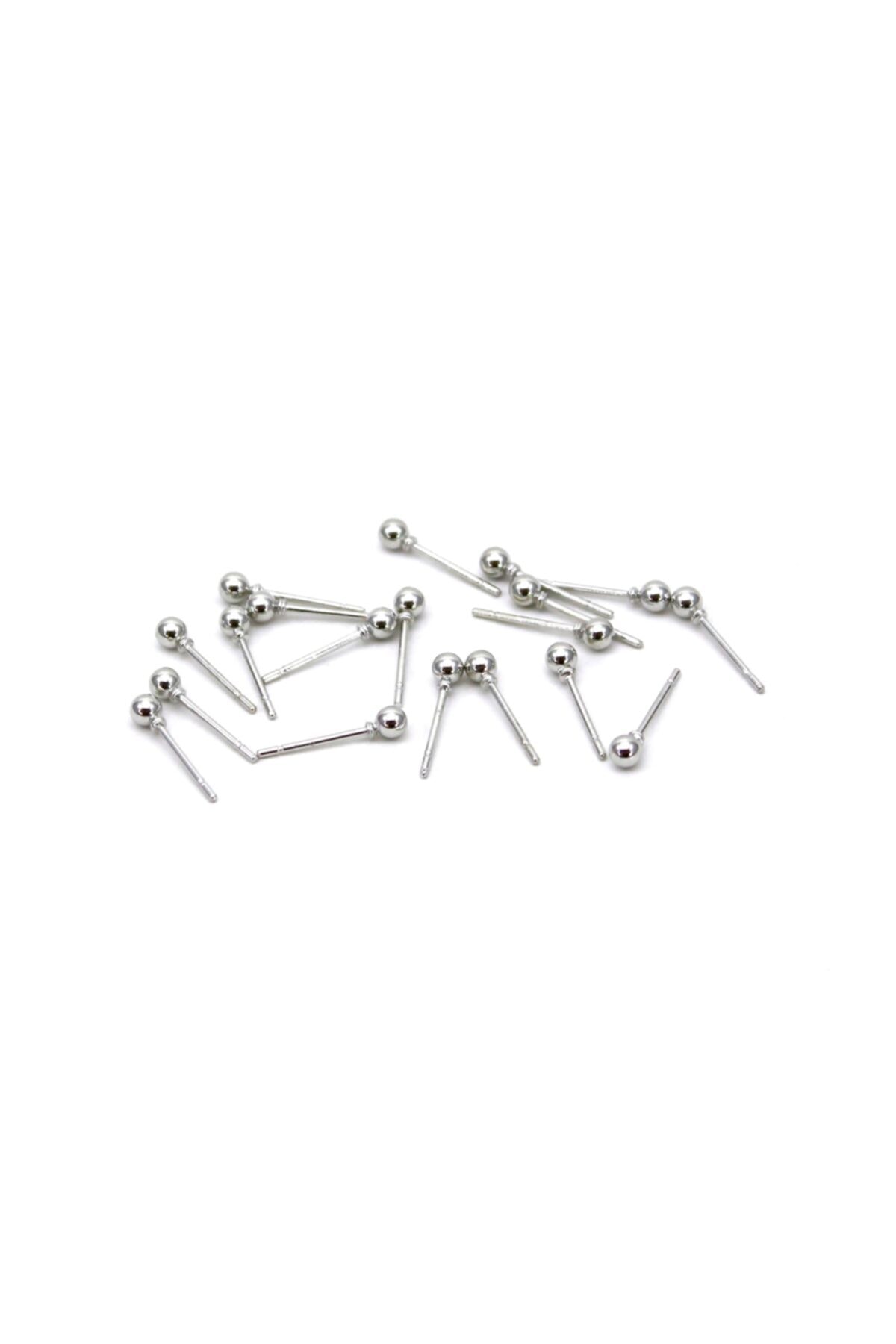 YF STORE 20 Adet (10 Çift) - 3 Mm Toplu Küpe Iğnesi, Küpe Çivisi Nikel Kaplama