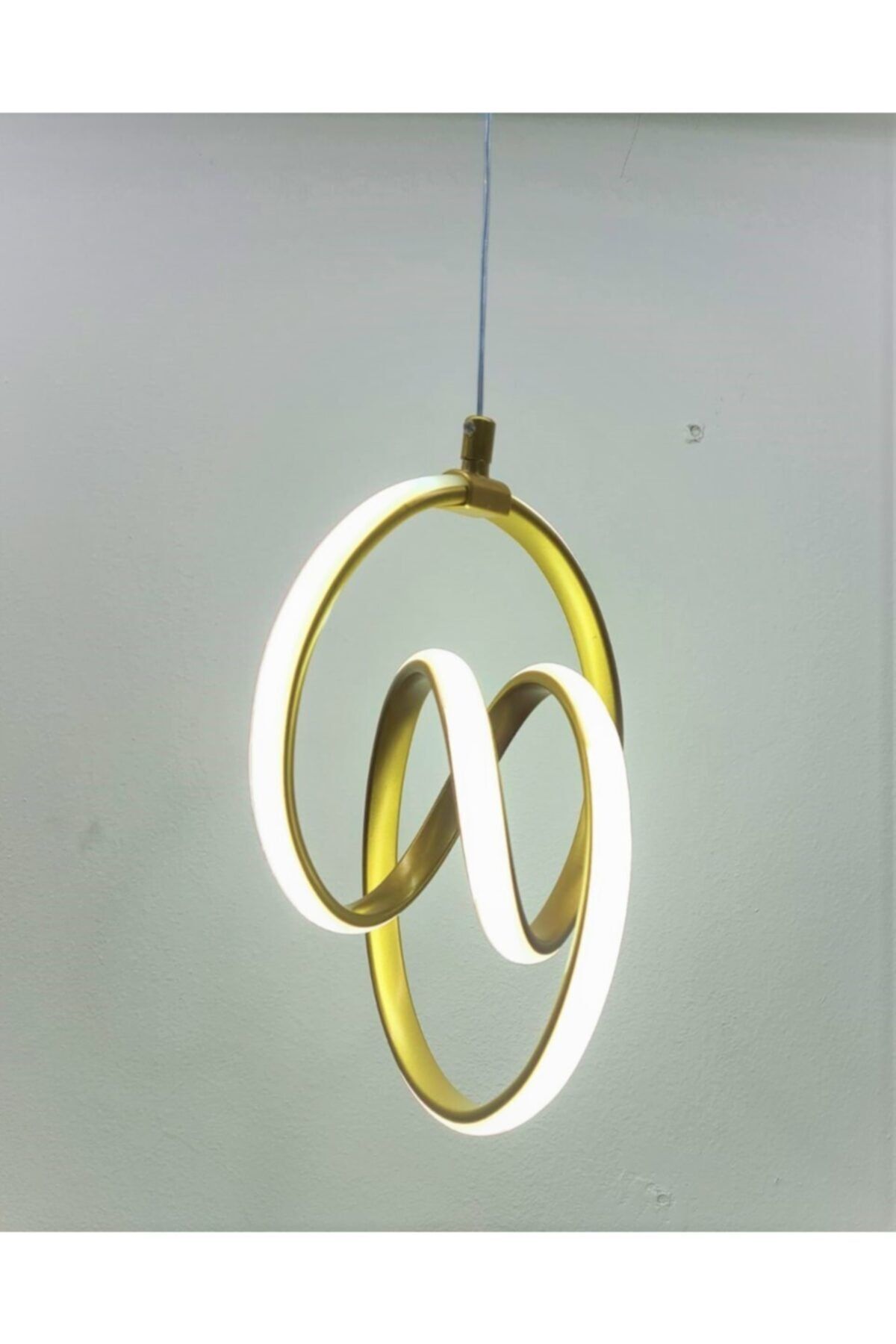 RSCOLLECTIONS Modern Sarkıt Gold Led Avize Imza Ledli Avize