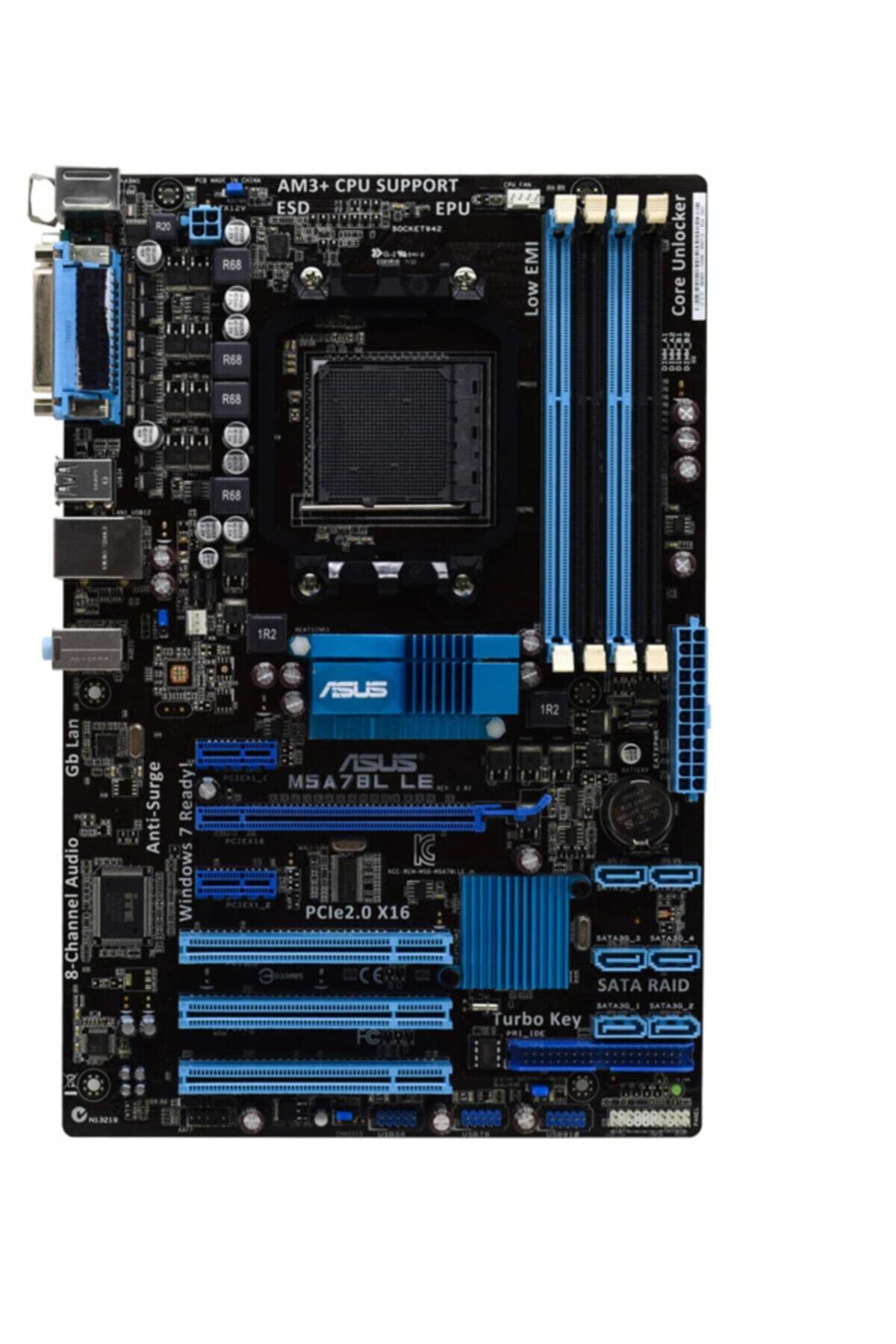 ASUS Fx Destekli+4 Ram Girişli M5a78l Le Amd 760g 2000mhz Ddr3 Soket Am3+ Atx Anakart