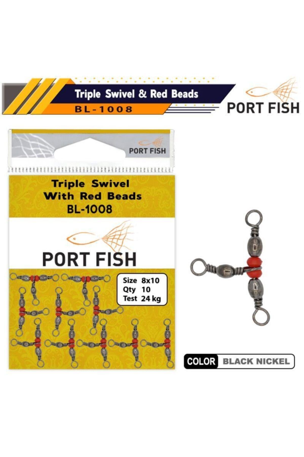 Port Fish Portfish Bl-1088 Üçlü Fosforlu Bilyalı Fırdöndü