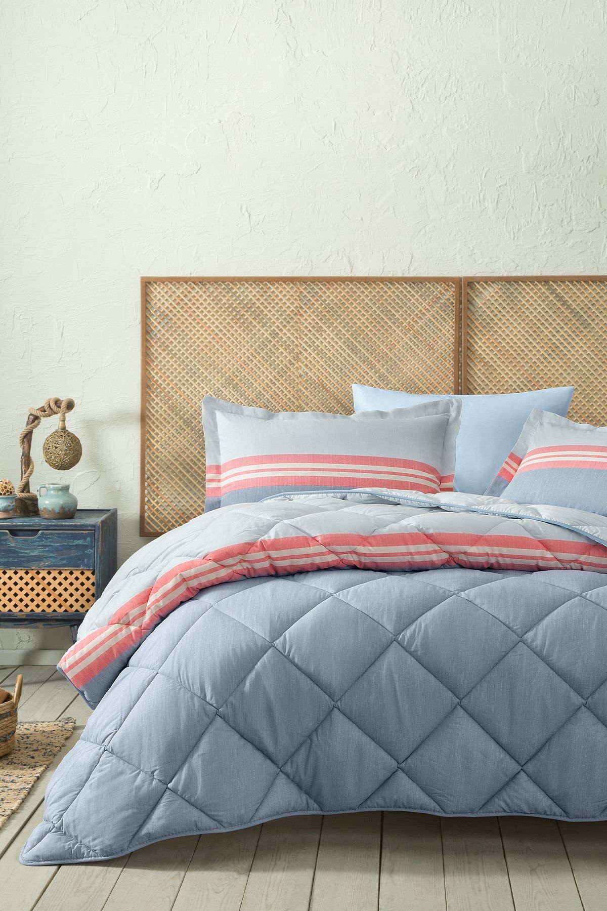 Yataş Bedding Lupin Çift Kişilik Uyku Seti Indigo
