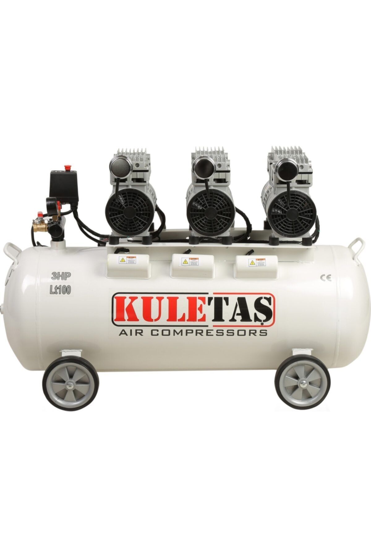 Kuletaş Süper Sessiz Yağsız 100 Lt 3 Hp Hava Kompresörü