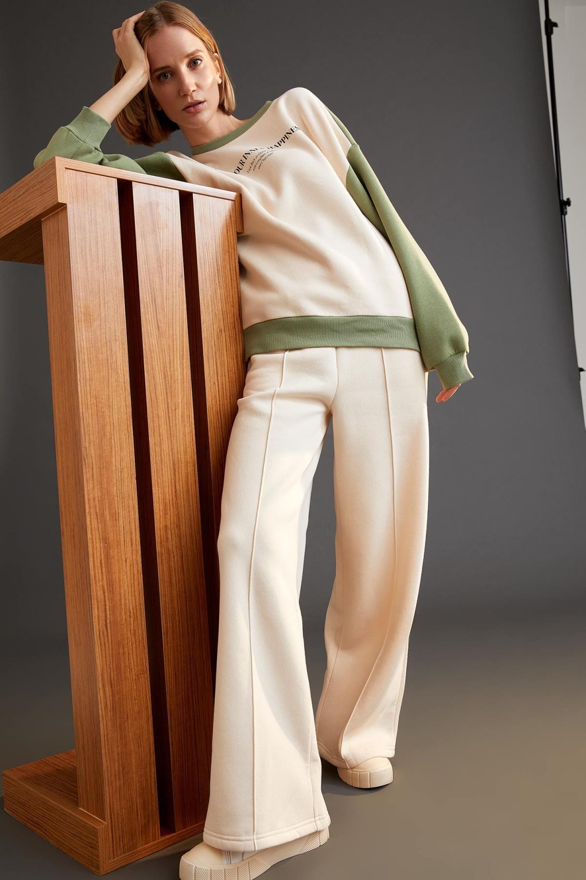 DeFacto Beli Bağcıklı Cepli Relax Fit Eşofman Altı