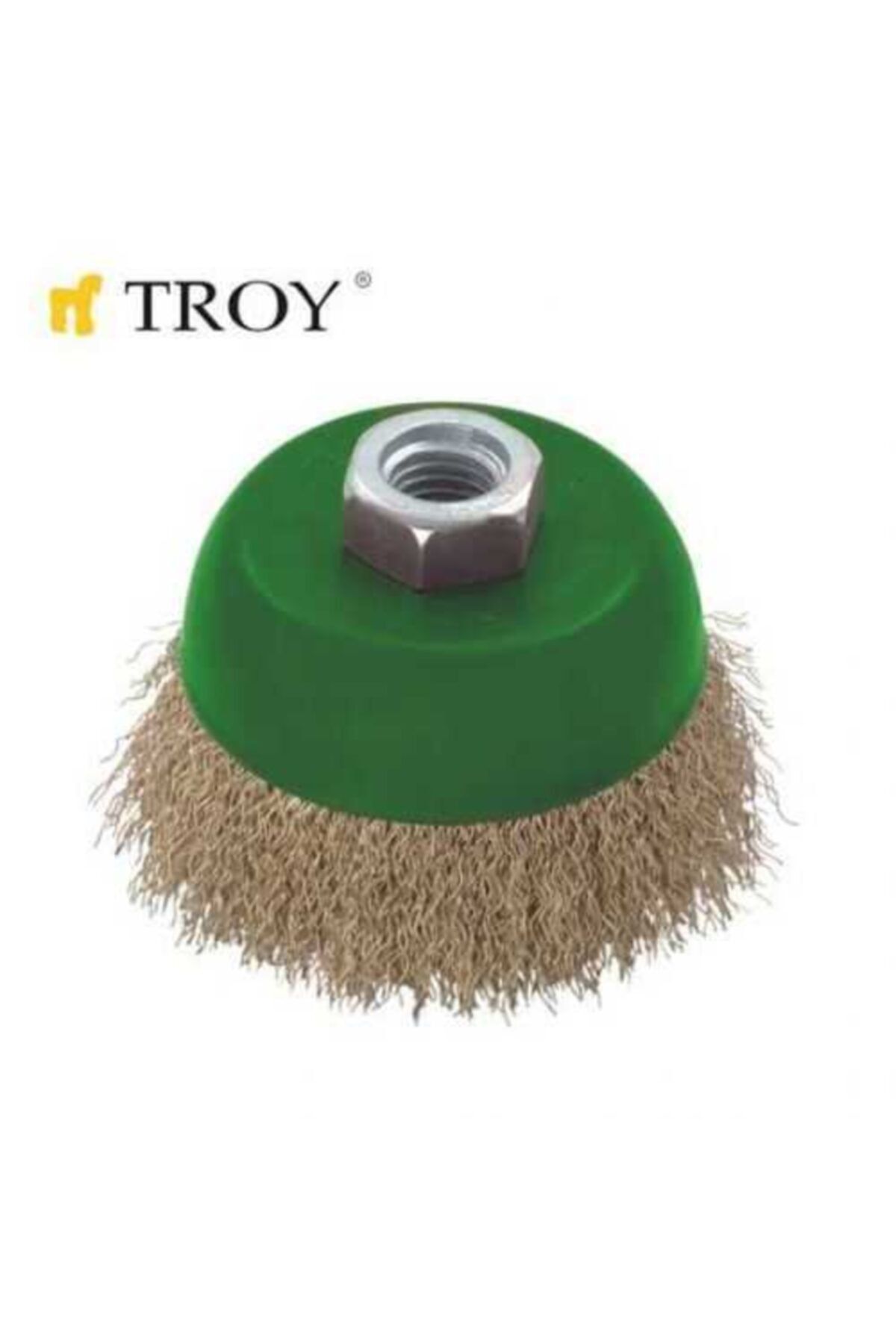 TROY 27710-125 Saçaklı Çanak Fırça (125mm)