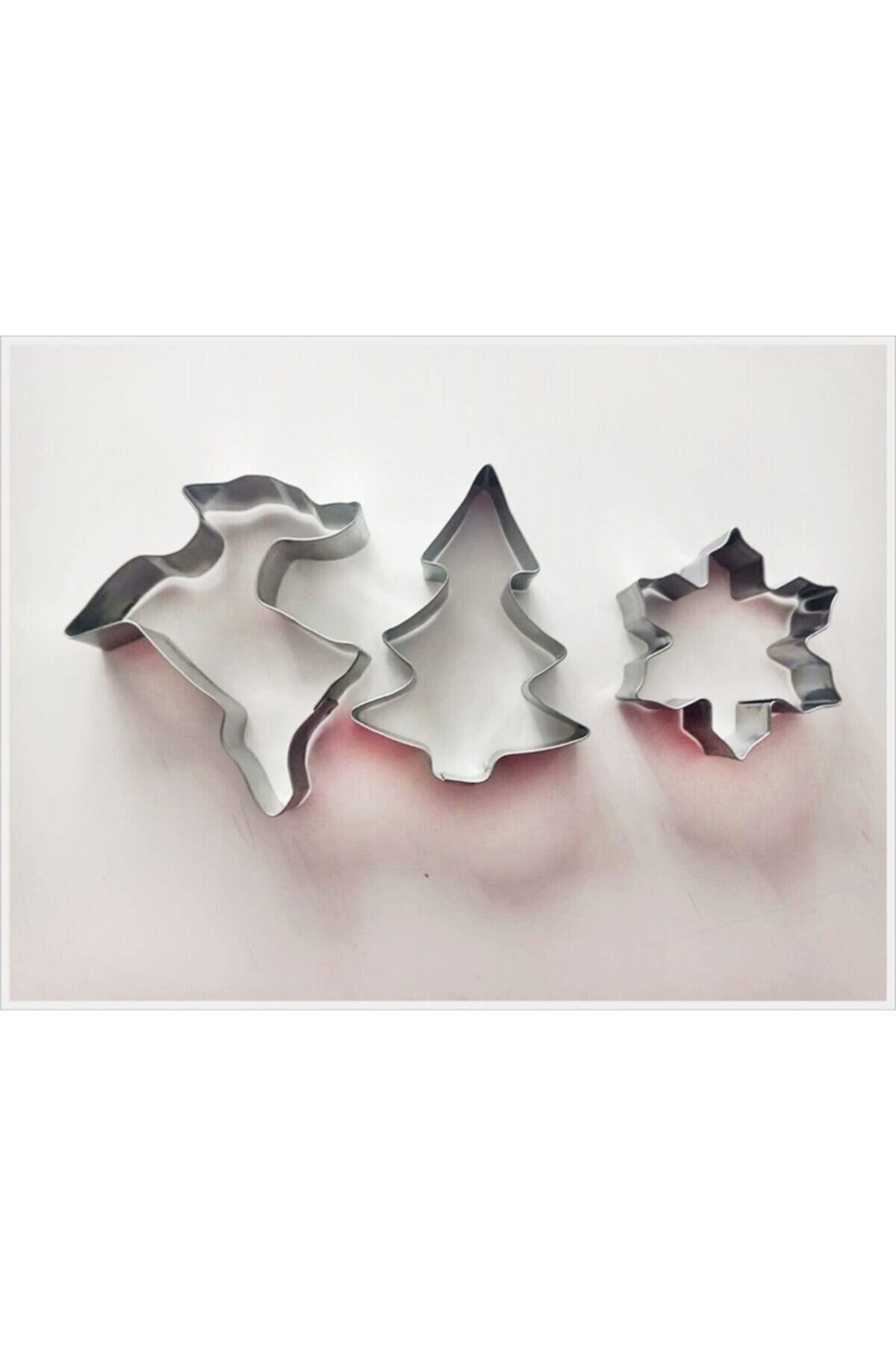 öztürkler Yılbaşı Kurabiye Kalıbı Metal Kopat 3 Lü Set