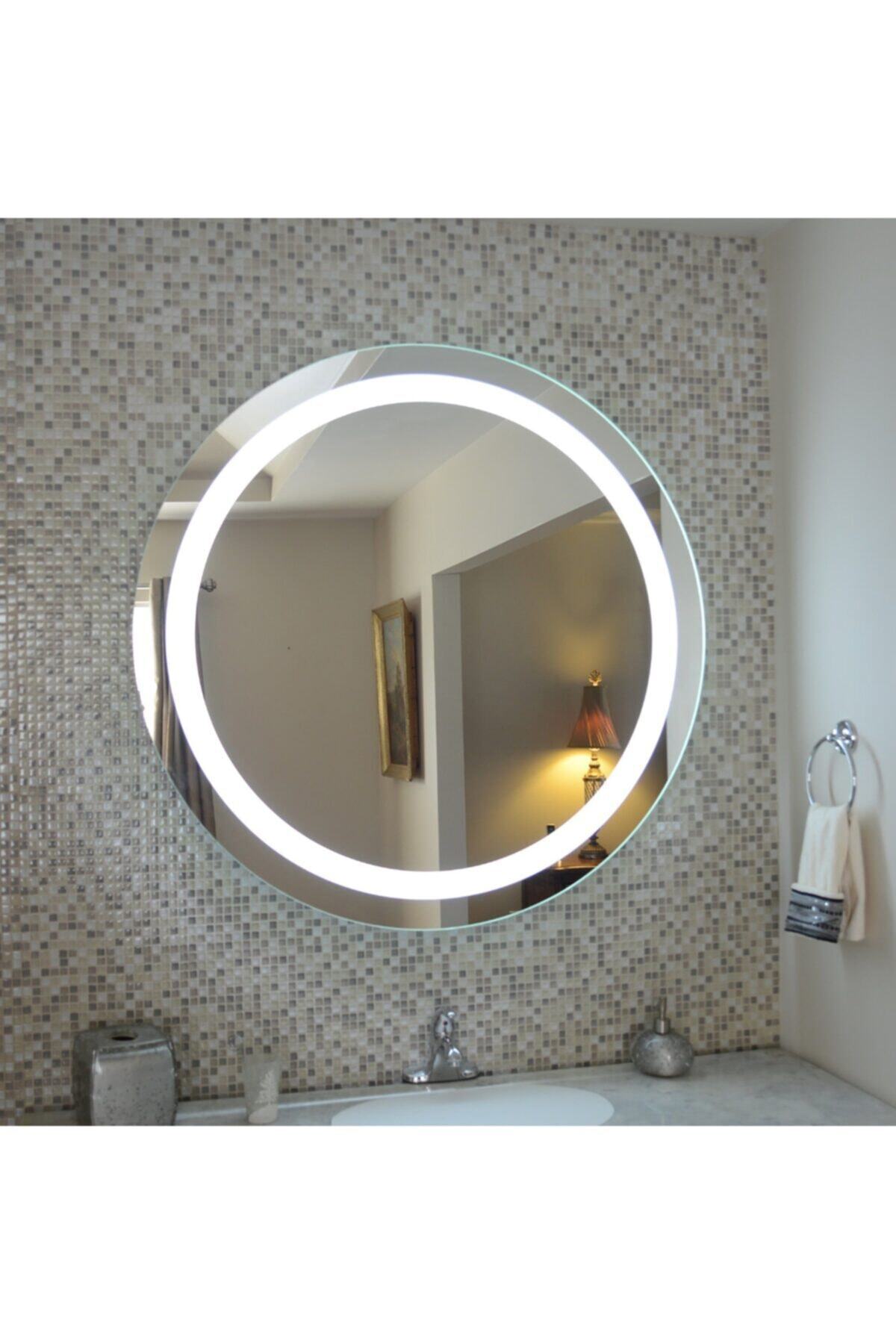 Aypars Atlye Banyo,lavabo Aynası 70 Cm Çap Dokunmatik Ledli Yuvarlak 4 Mm Flotal Ayna