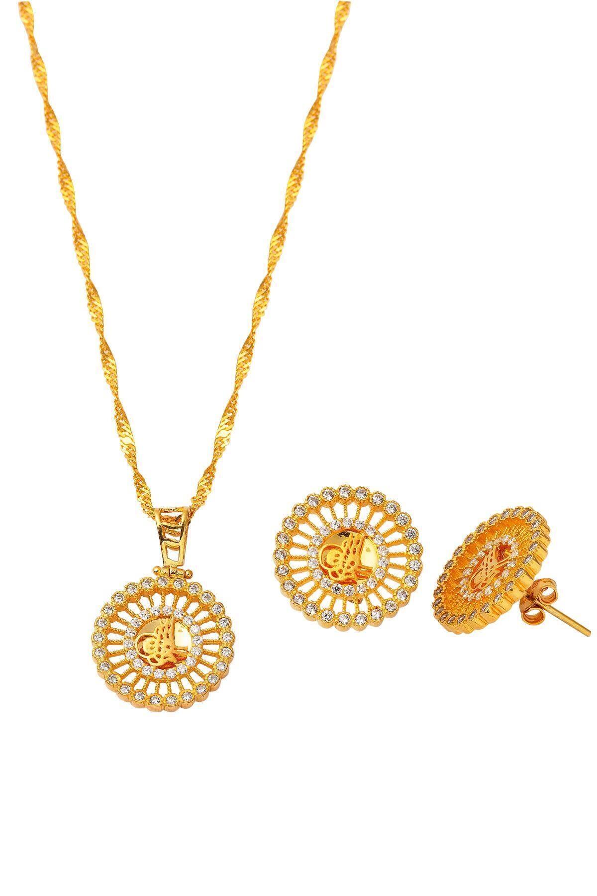 Bilezikci Hürrem Sultan Kolye & Küpeli Altın Set