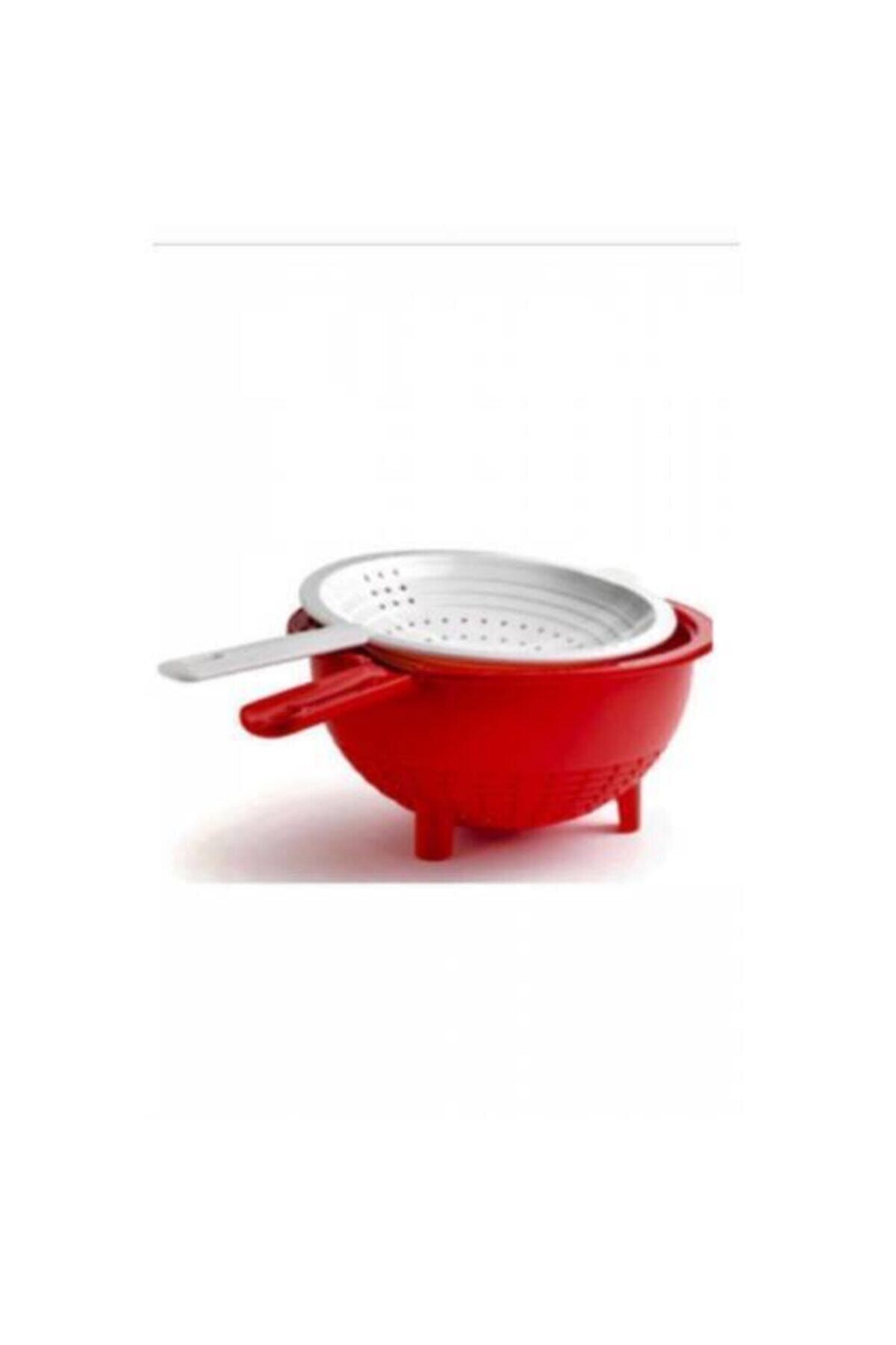 Tupperware Çift Süzgeç Kırmızı