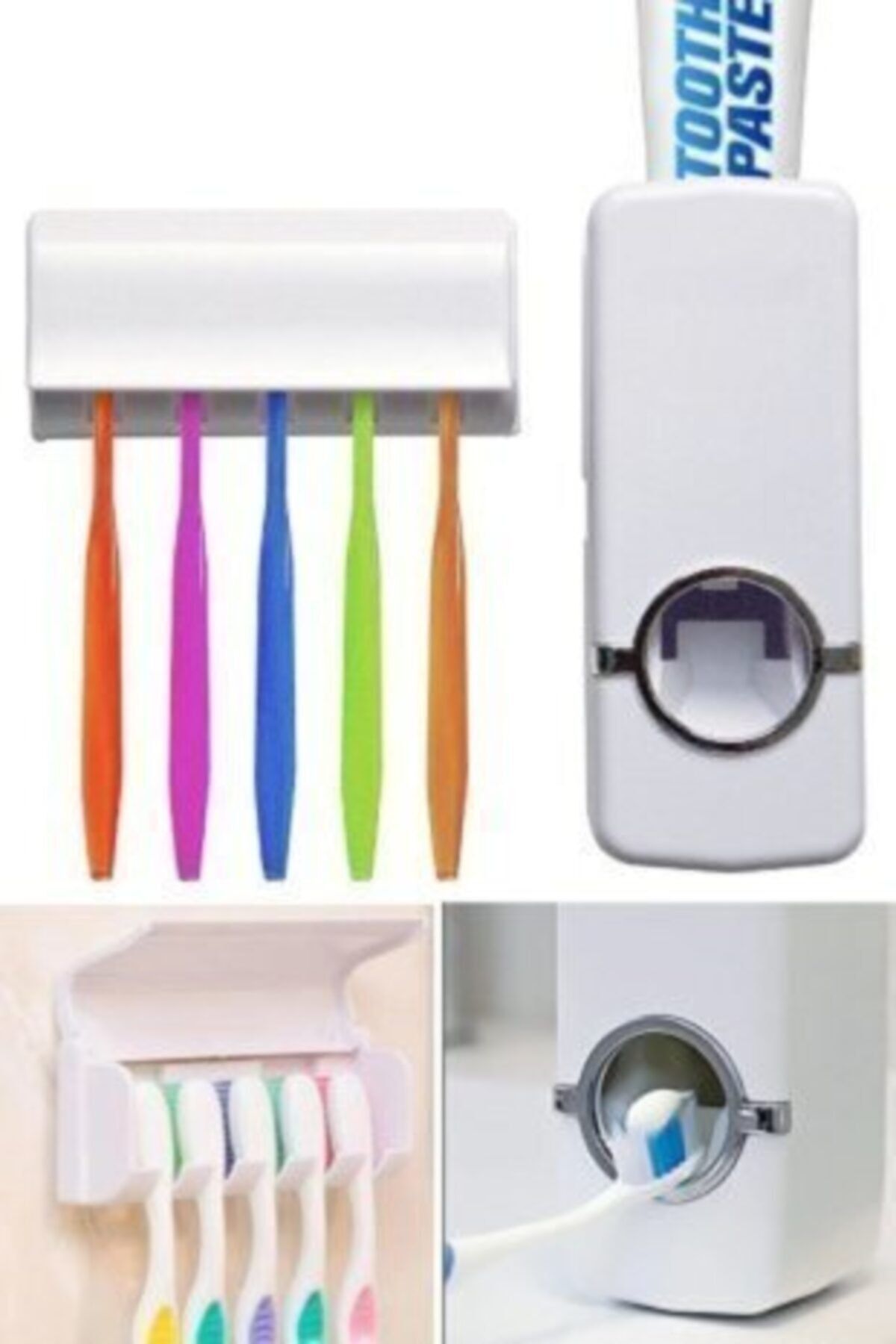 SHOPSET Akıllı Diş Macunu Sıkacagı Ve Uv Sterilizatör Fırça Tutucu- Siyah