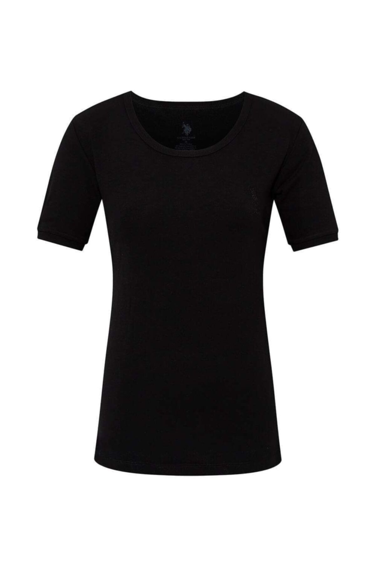 U.S. Polo Assn. Kadın Siyah Termal Kısa Kol T-shirt