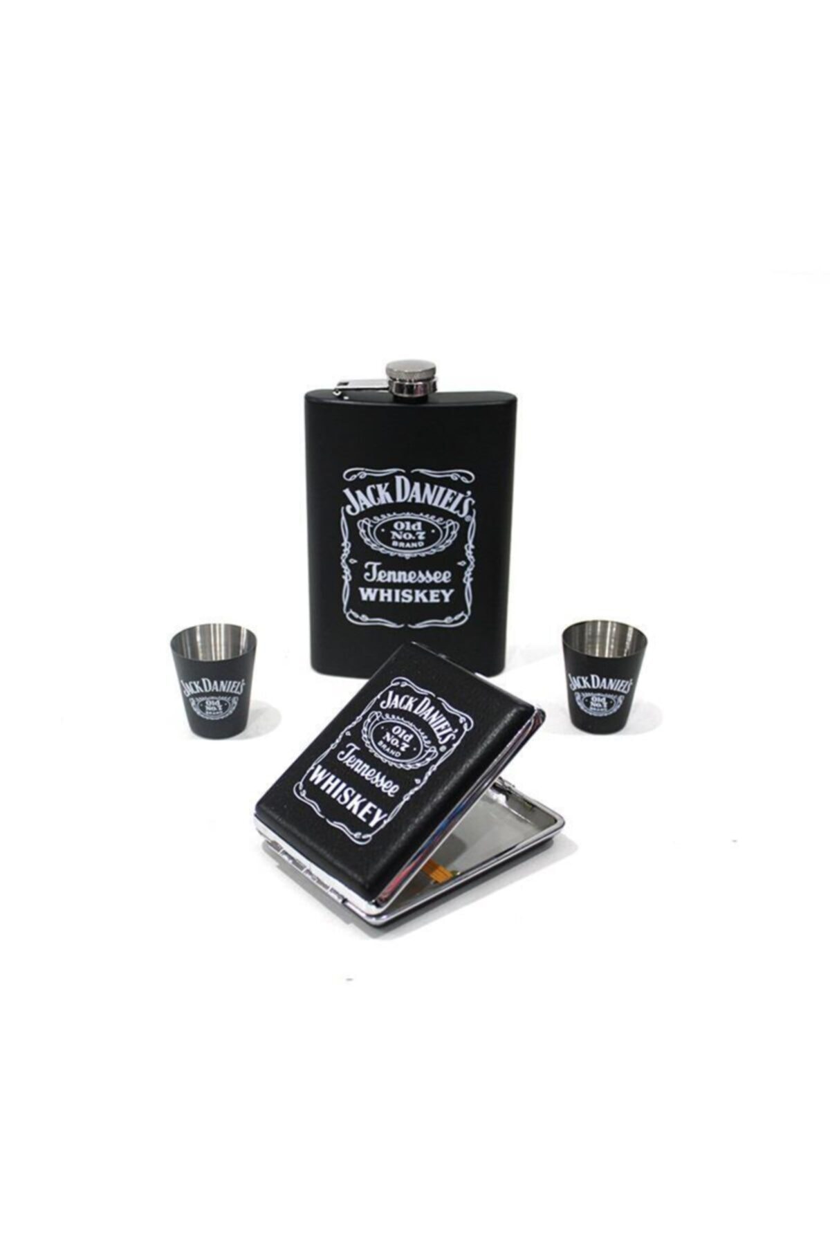 WeekOn Paslanmaz Çelik Jack Matara Sigara Tabaka  Bardak Seti
