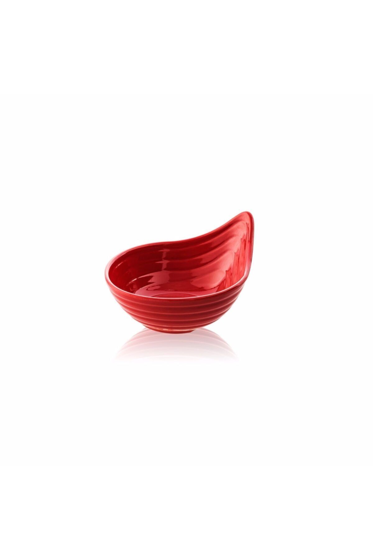 Tria Porelin Midye Sosluk 6'lı Takım 8,5x11 Cm - Kırmızı