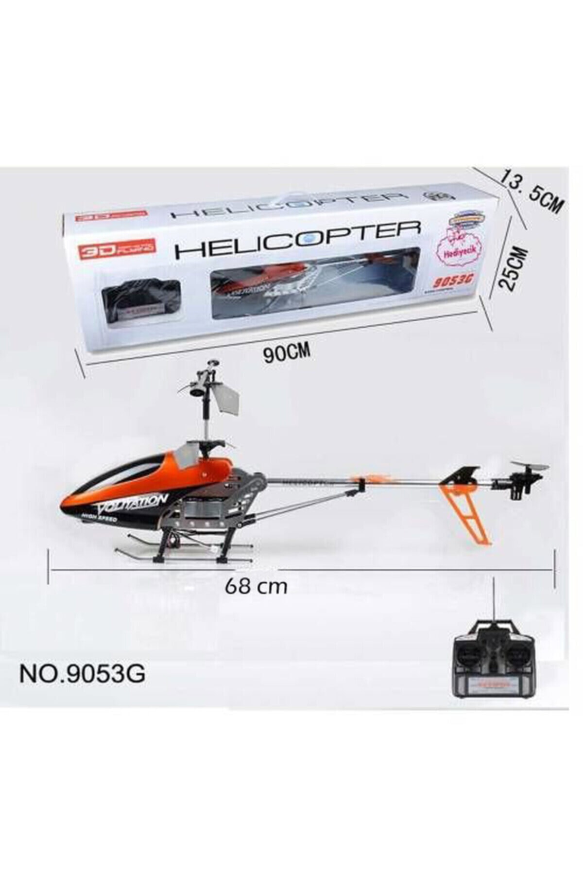 VARDEM OYUNCAK Uzaktan Kumandalı 3,5 Kanal Gyro Helikopter 68 Cm Büyük Boy Helik