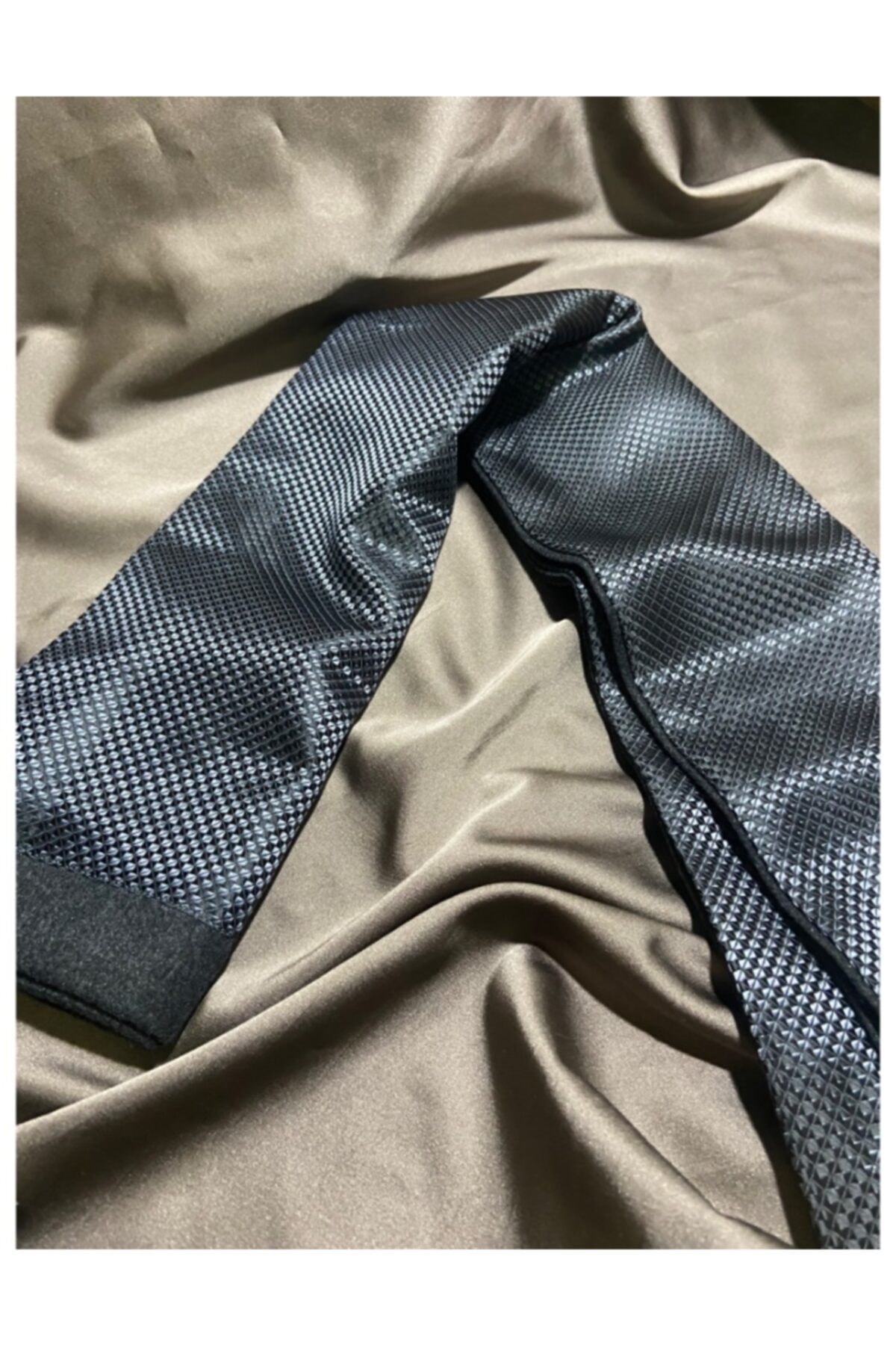 ZDC DESIGN Antrasit Pötikare Desen Erkek Atkı