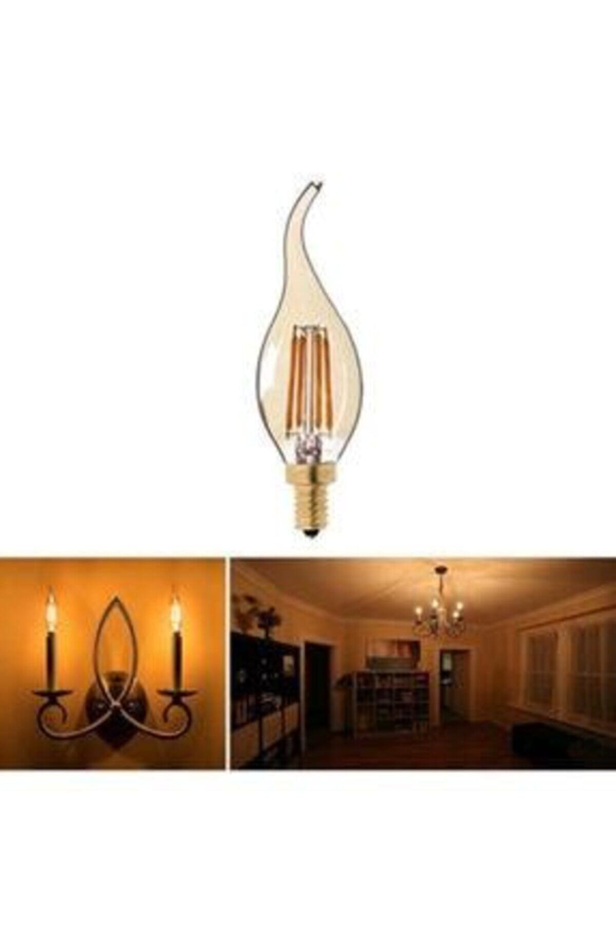 Cata 6 Adet Ct-4281 4w E14 Rustik Led Dekoratif Kıvrık Buji Ampul