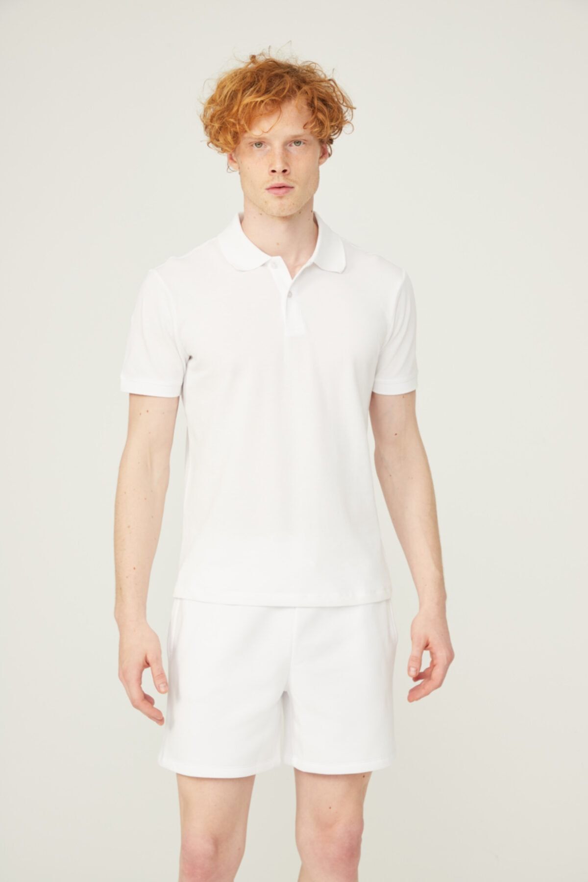 BO Basics Erkek Beyaz Polo Tshirt